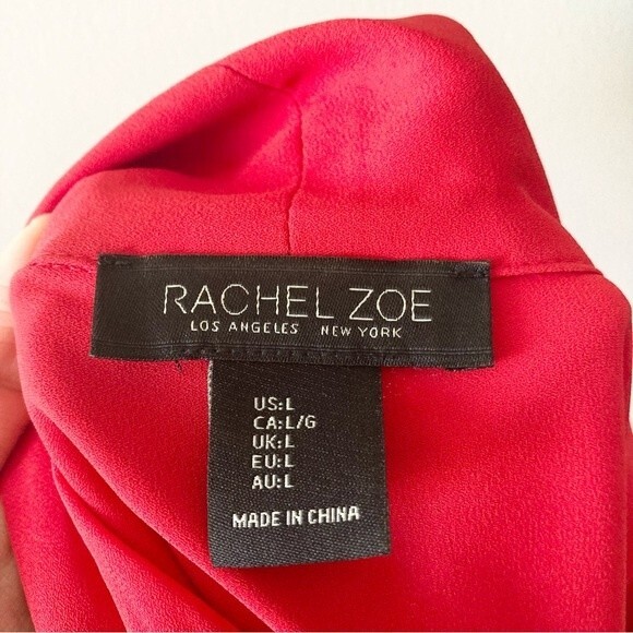Rachel + Zoe Red wrap front blouse sz large‎ - Picture 2 of 6